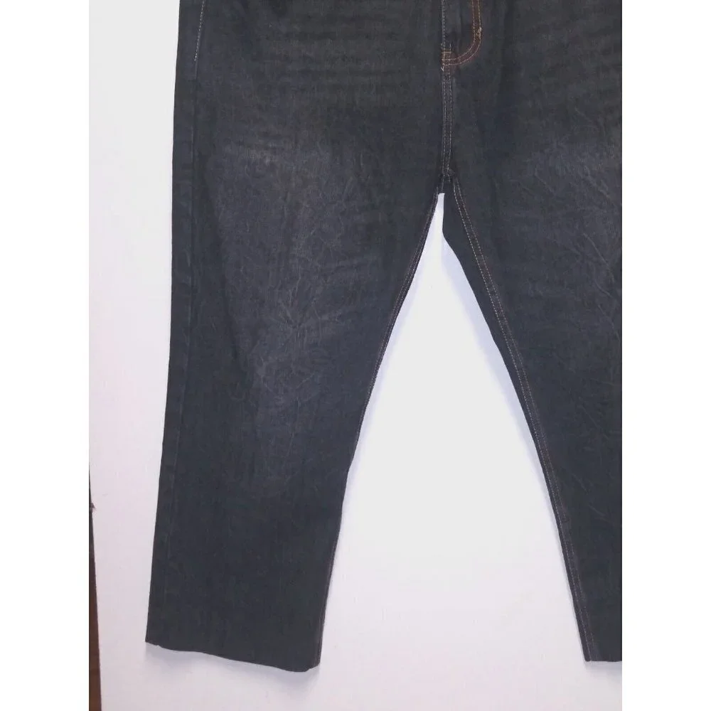 Makaveli Branded Mens Jeans Size 40/26.5 short dark wash high rise straight EUC